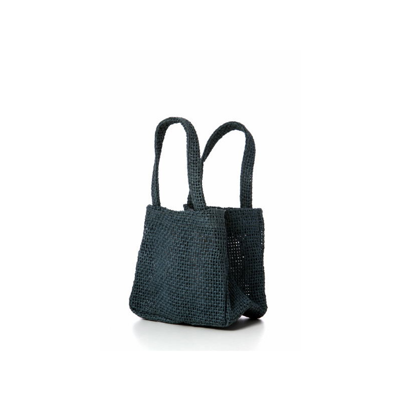 mintás mini filc táska kék 10x10cm