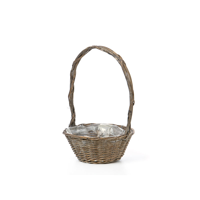 hasított vessző füles kosár natúr 21x31cm