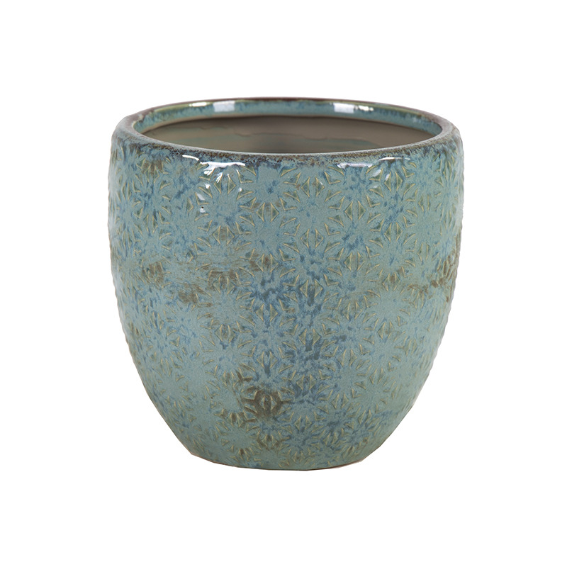 Sophia kerámia kaspó türkiz 8x7,5cm