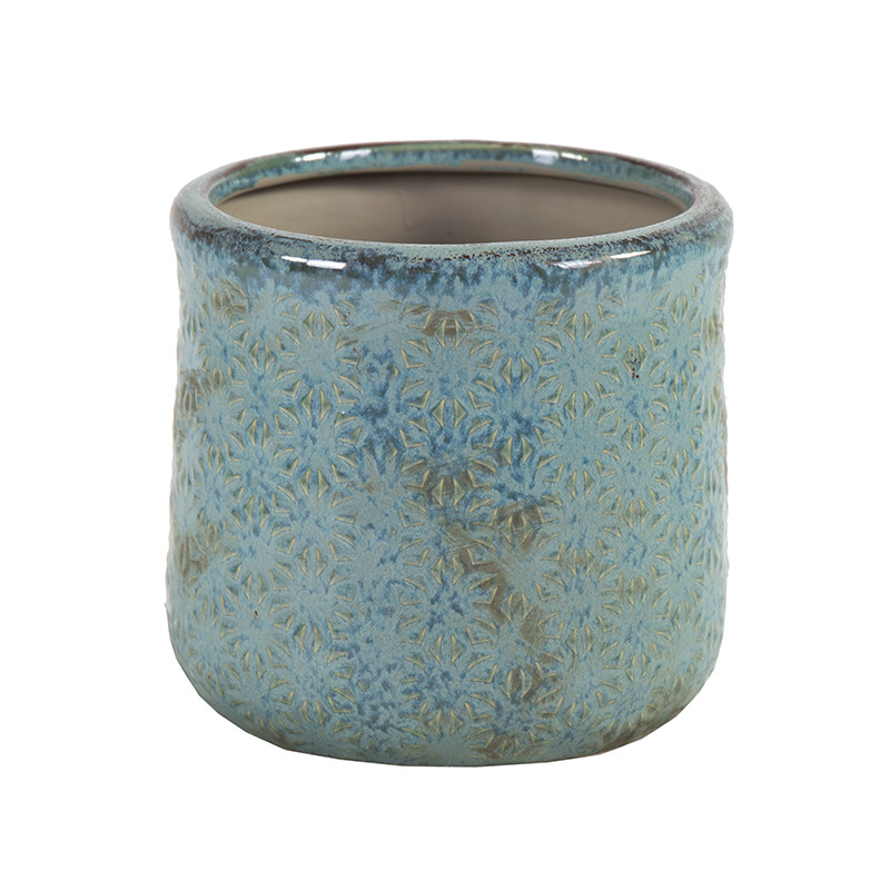 Sophia Cauldron kerámia kaspó türkiz 14x13,5cm