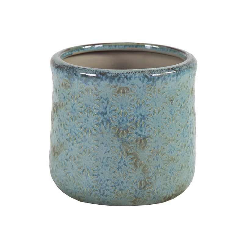 Sophia Cauldron kerámia kaspó türkiz 12,5x11cm