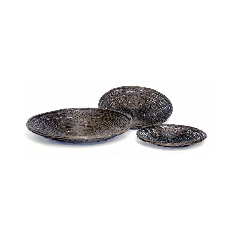 szőlővessző görög tál sötétbarna 55x8cm