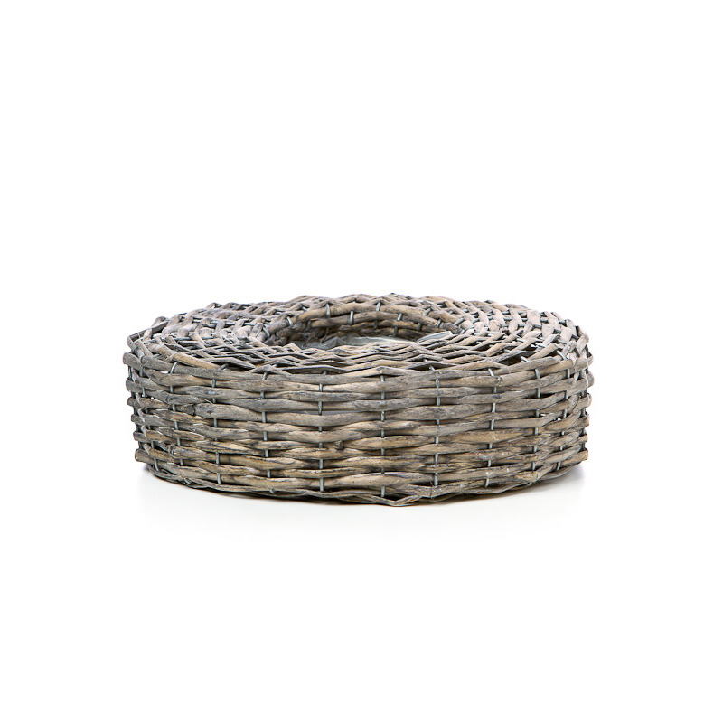 hasított vessző ültető tál szürke 30x8cm