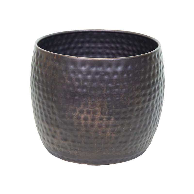 Nerja Classic fém kaspó barna 29x22cm