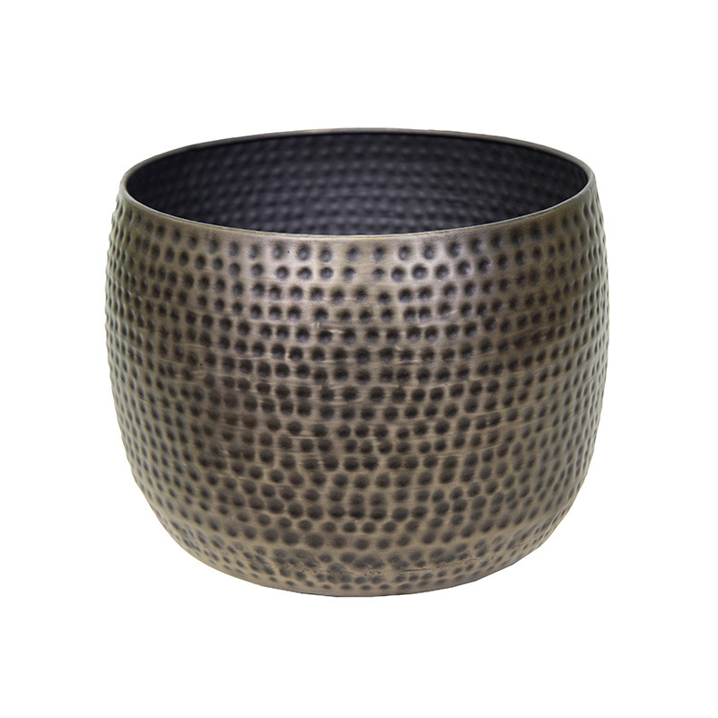 Nerja Caldron fém kaspó óezüst 33x26cm