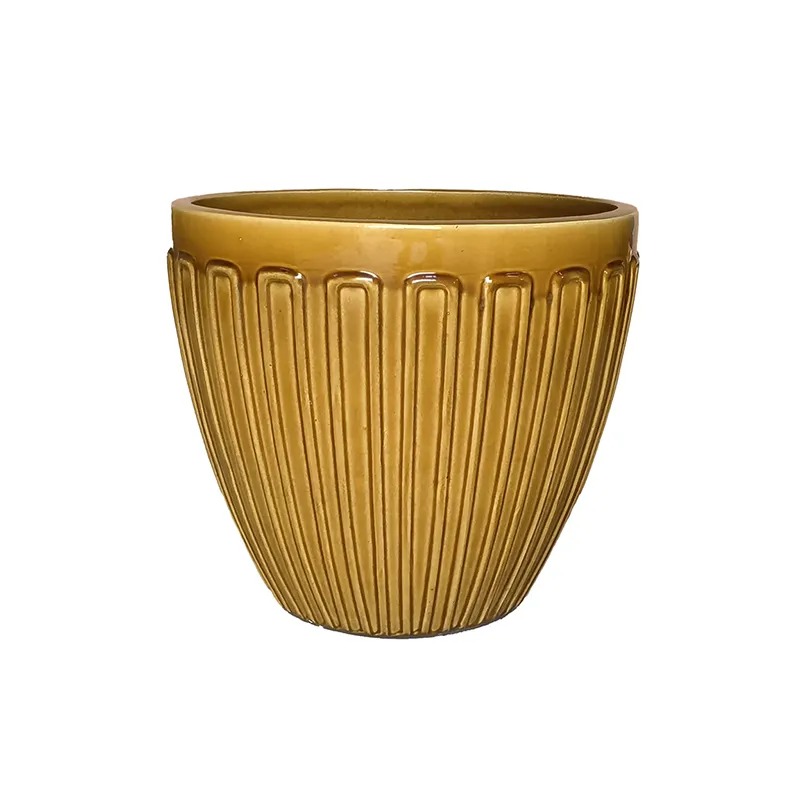 Noble Lines Classic kerámia növénytartó okker 38x36cm