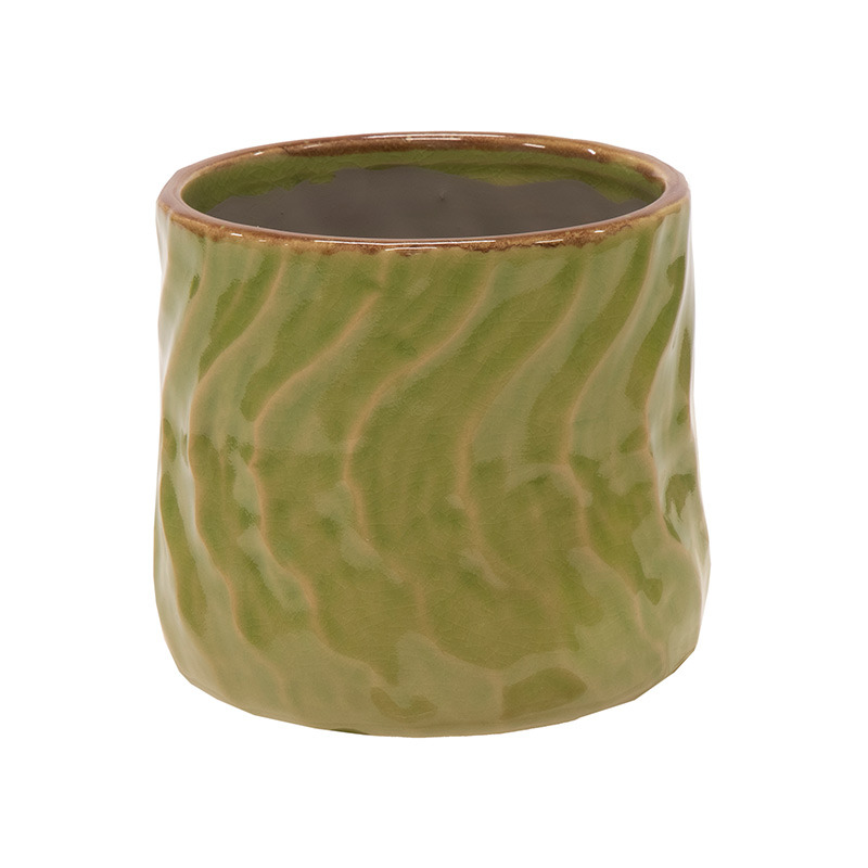 Loren Wave Cauldron ker&aacute;mia kasp&oacute; kiwiz&ouml;ld 8x7cm