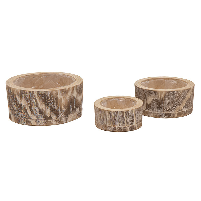 Frida fa tál szett barna 17-27x7,5-12,5cm S/3