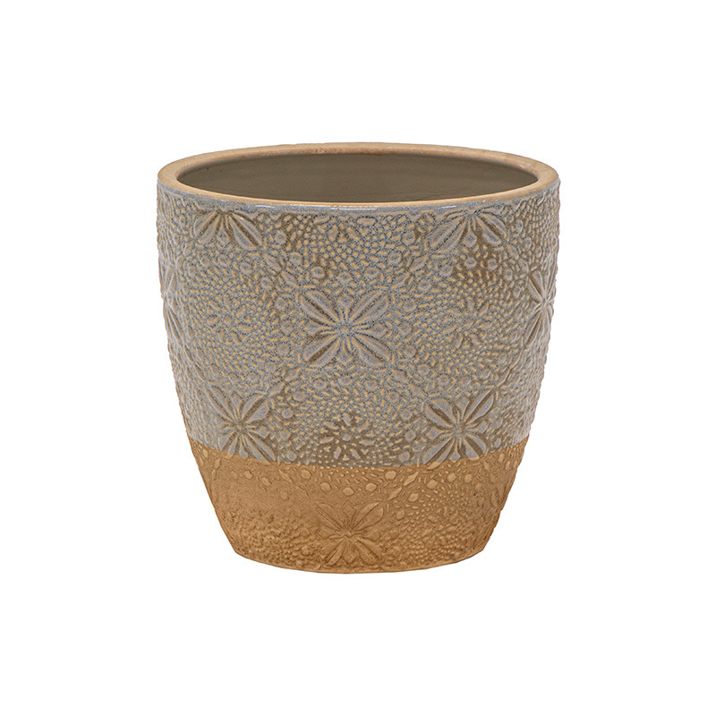 Sanne kerámia kaspó szürke 8x7,5cm