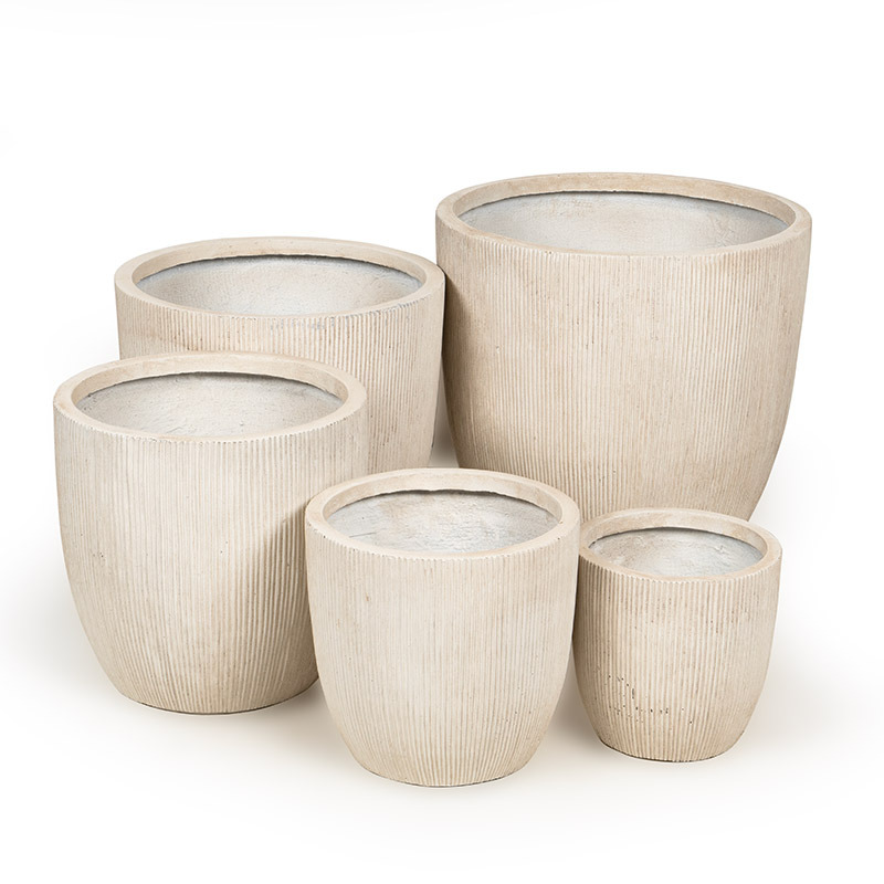 Toronto Classic kompozit növénytartó homokszín szett 25x25-55x51cm S5