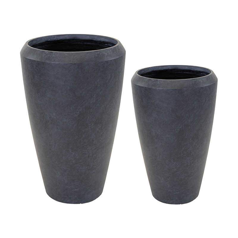 Edmonton Vase Giant kompozit n&ouml;v&eacute;nytart&oacute; grafit szett 44x68-56x86cm S2