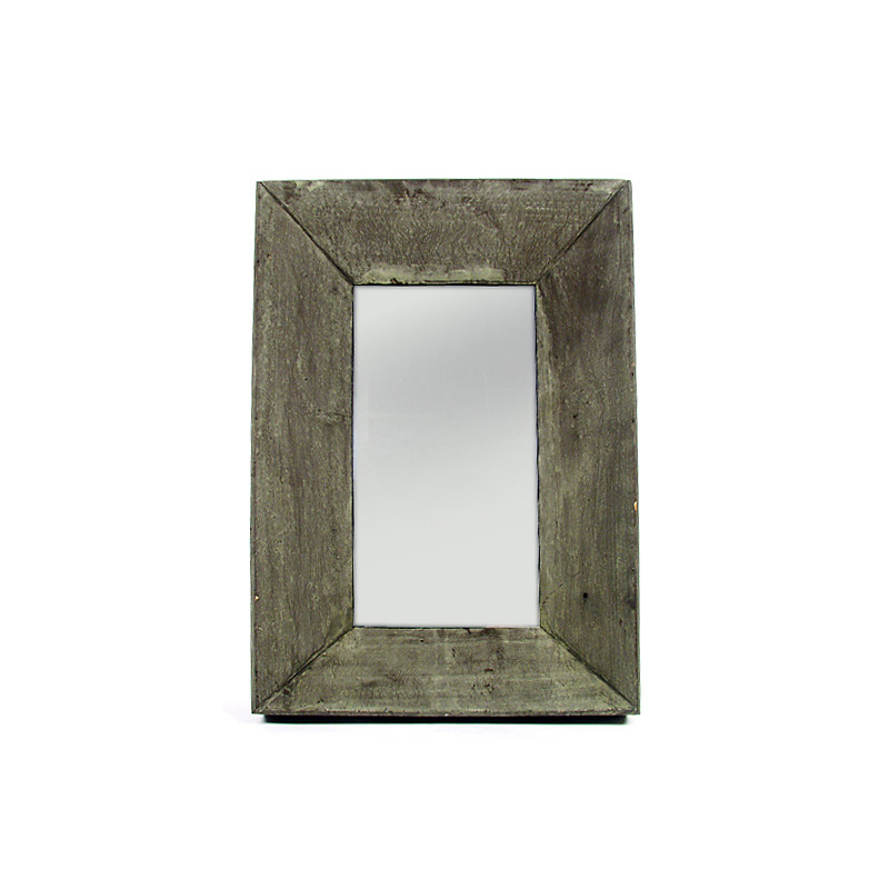 mintás keretű szögletes tükör zöld