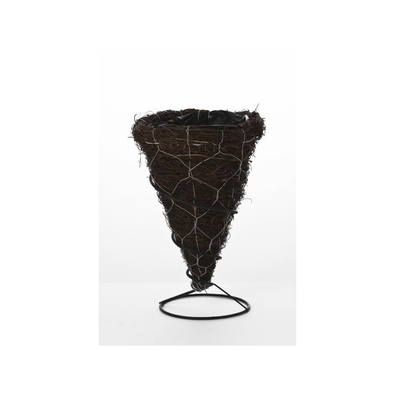 tölcsér alakú szálim váza fém lábal