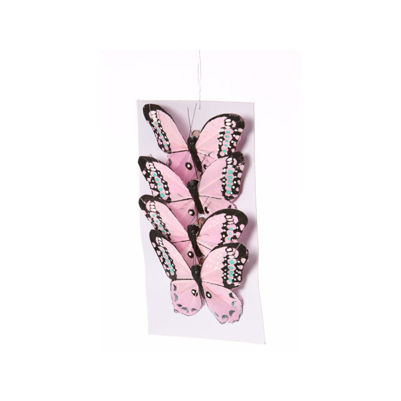 lepke rózsaszin 4db