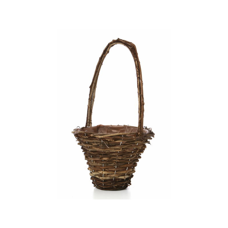 vessző florentin kos&aacute;r barna 22x42cm