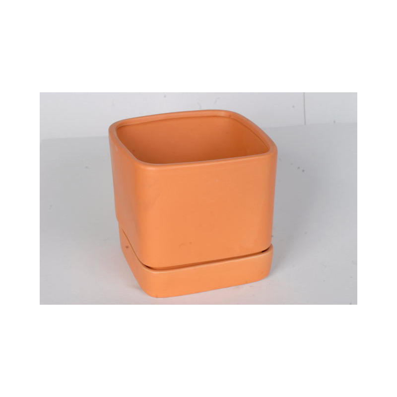 sz&ouml;gletes ker&aacute;mia kasp&oacute; narancs 13x13 cm