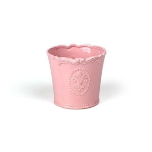 Bourbon kerámia kaspó rózsaszín 14x12,5cm