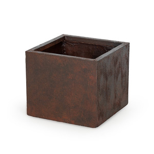 Yukon Cube kompozit növénytartó rozsdabarna 44x44x38cm