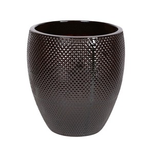 Nantes Monica kerámia növénytartó cédruszöld 48x52cm