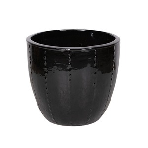 Corset Classic kerámia növénytartó fekete 48x43cm