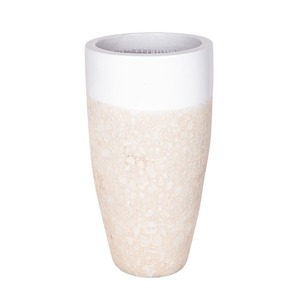 Adelaide Vase Giant kerámia növénytartó savmaratott fehér 46x90cm