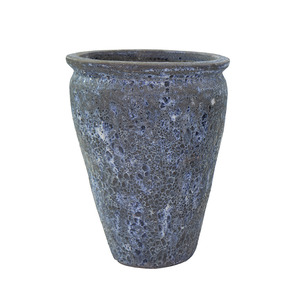 Byron Apollo kerámia növénytartó savmaratott kék 53x71cm