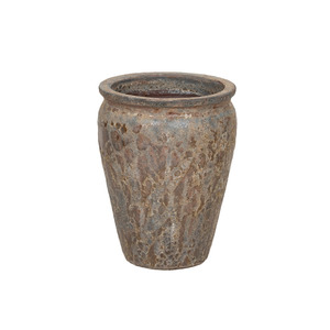 Byron Apollo kerámia növénytartó savmaratott barna 25x37cm