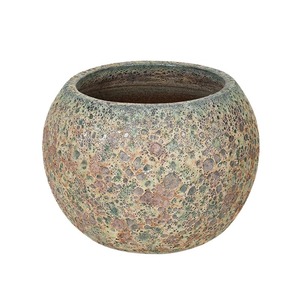 Byron Globe kerámia növénytartó savmaratott zöldesbarna 29x22cm
