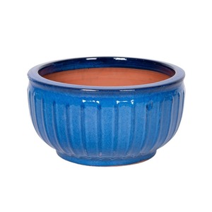 Montgomery Rita kerámia ültetőtál kék 35x18cm