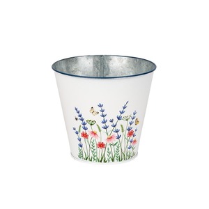 Meadow vir&aacute;gmint&aacute;s f&eacute;m kasp&oacute; feh&eacute;r 11,5x10,7cm