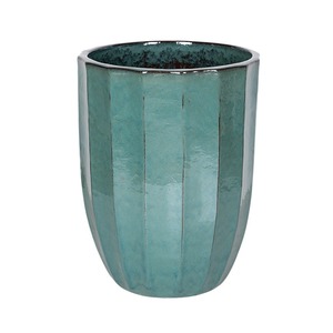 Harlow Rib Vase kerámia növénytartó türkiz 45x59cm