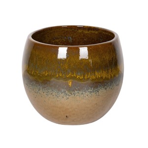 Singa Globe kerámia növénytartó zöldesbarna 56x42cm