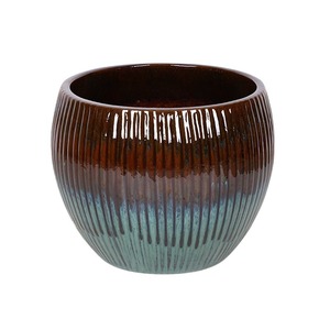 Sienna Globe kerámia növénytartó vörös-türkiz 25x18cm
