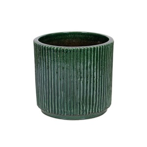 Soren Cylinder kerámia növénytartó fenyőzöld 22x20,5cm