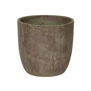 Nebula Classic kerámia növénytartó savmaratott zöld 24,5x22cm