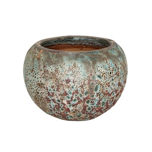 Brisbane Globe High kerámia növénytartó savmaratott zöld 48x36cm