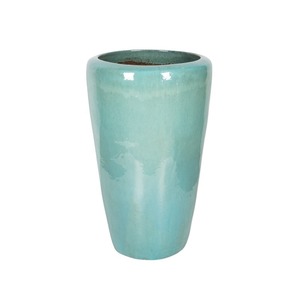 Fjord Vase Giant kerámia növénytartó türkiz 42x69cm
