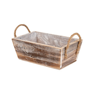 szögletes fa láda kötélfüllel 26,5x17x1cm