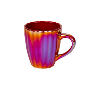 kerámia bögre gyöngyház piros 9x10cm