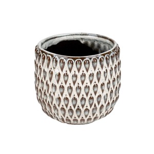 Gemma kerámia kaspó krém-barna 15,5x14,5cm