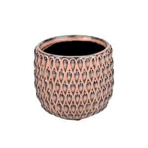 Gemma ker&aacute;mia kasp&oacute; r&oacute;zsasz&iacute;n-barna 11x10,5cm