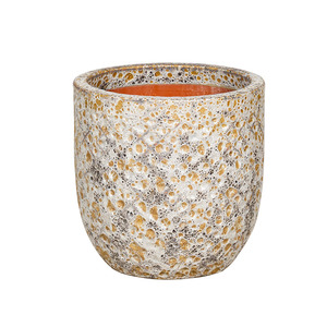 Caldera Diamo kerámia növénytartó savmaratott antik fehér 38x38cm