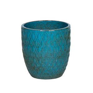 Corrente Classic kerámia növénytartó trópusi kék 35,5x37cm