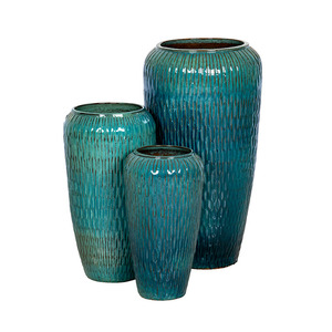 Sintra Vase Giant ker&aacute;mia n&ouml;v&eacute;nytart&oacute; szett t&uuml;rkizk&eacute;k 22,5x55,5-36x88cm S2