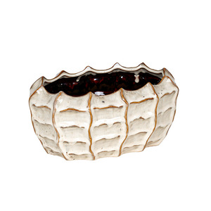 Everett kerámia tál krém-barna 29x19x14cm