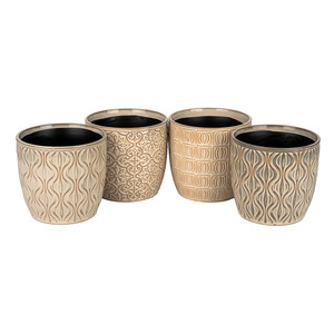 Zena ker&aacute;mia kasp&oacute; mix antikolt barna/b&eacute;zs/feh&eacute;r 13,6x13cm