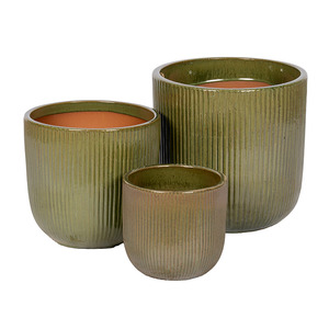 Maxton Cylinder ker&aacute;mia n&ouml;v&eacute;nytart&oacute; szett antik z&ouml;ld 22,7x21-37,3x36cm S3