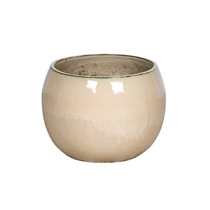 Singa Globe kerámia növénytartó vajszín 23x18cm