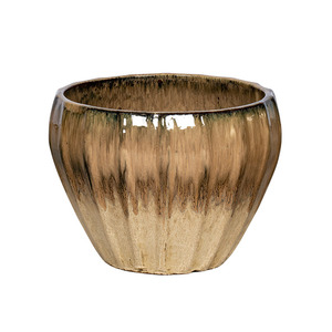 Sinclair Eros kerámia növénytartó fekete-krém 32x24cm