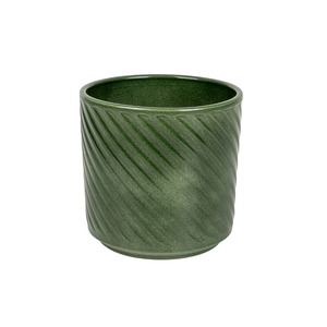 Elsie hengerkaspó fényes fenyőzöld 12cm